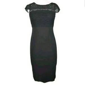 Vince Camuto  Black Midi Length Dress size 6